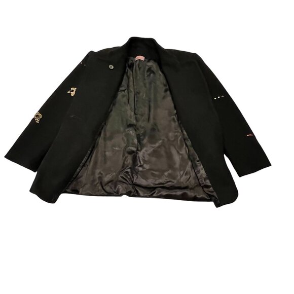 Deborah Cross Embroidered Blazer, Black Multi, M 8/10 - Picture 8 of 10